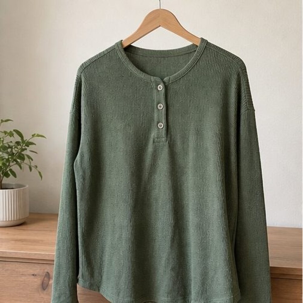 Gray Button Blouse